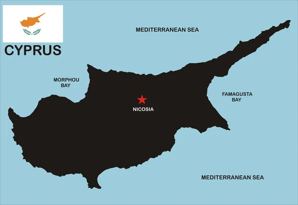 Cipro mappa — Foto Stock
