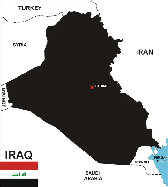 Карта Ирака — стоковое фото
