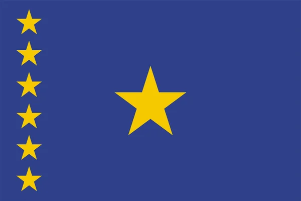 Bandeira do congo Kinshasa — Fotografia de Stock