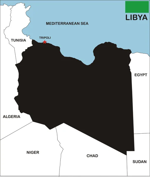 Libysche Karte — Stockfoto