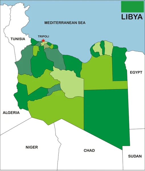 리비아 지도 — 스톡 사진