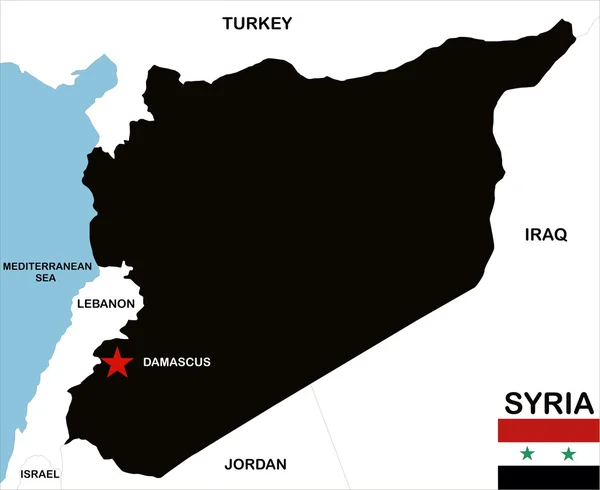 Siria Mappa — Foto Stock