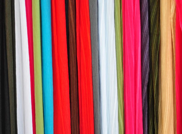 Renkli kumaşlar — Stok fotoğraf