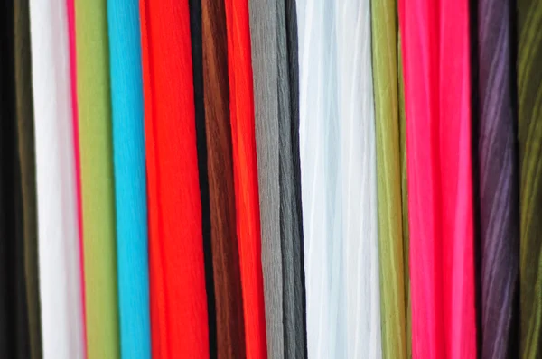 Renkli kumaşlar — Stok fotoğraf