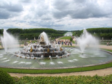 Fountains in a park clipart