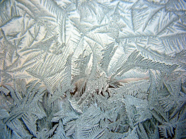 Frosty minta téli ablak — Stock Fotó