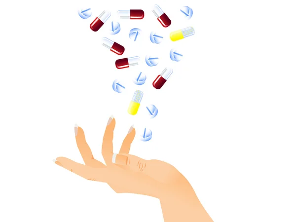 Tablets and pills — Stock Vector