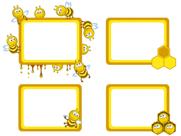 Bees frameworks — Stock Vector
