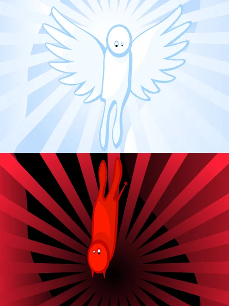 Відображення-(ангел і демон ) — стоковий вектор