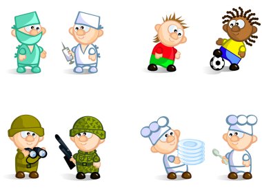 Pairs-of-professionals clipart