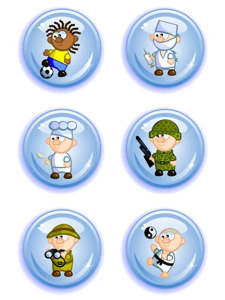 Buttons professions — Stock Vector