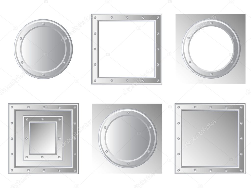 Set of metallic frames
