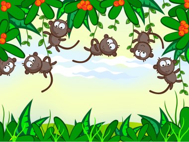 Funny monkey clipart