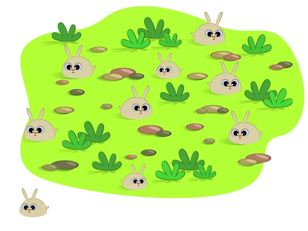 Conigli carini — Vettoriale Stock