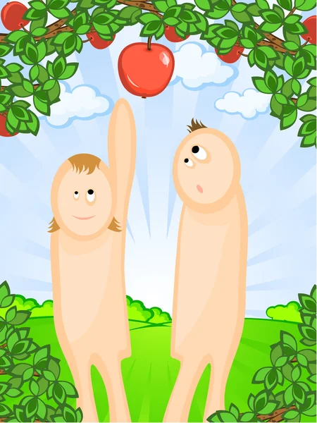 Adam and Eve — Stock Vector