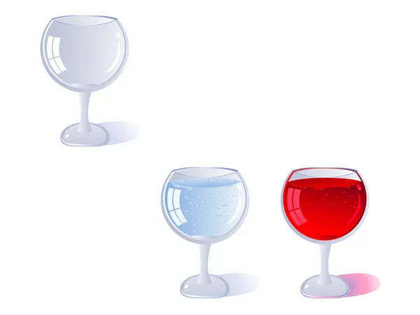 Drink in goblets — Stock Vector