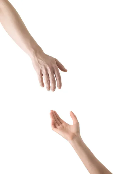 Mãos Isoladas Sobre Fundo Branco — Fotografia de Stock