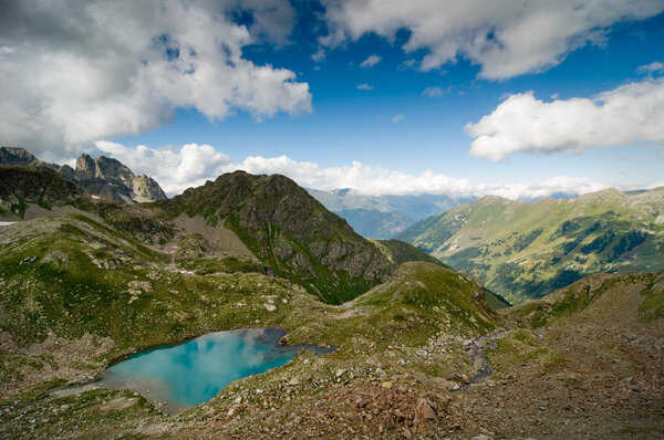 High mountain in Caucasus Arhiz