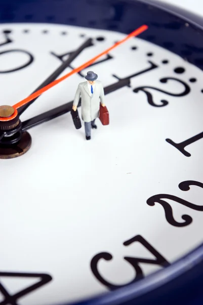 Homem Miniatura Relógio — Fotografia de Stock