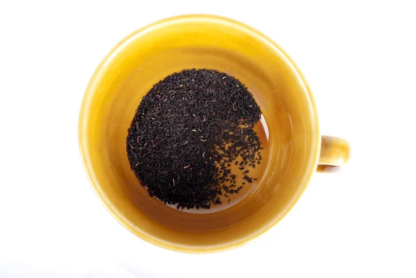 Leere Tasse Tee Auf Weiß — Stockfoto