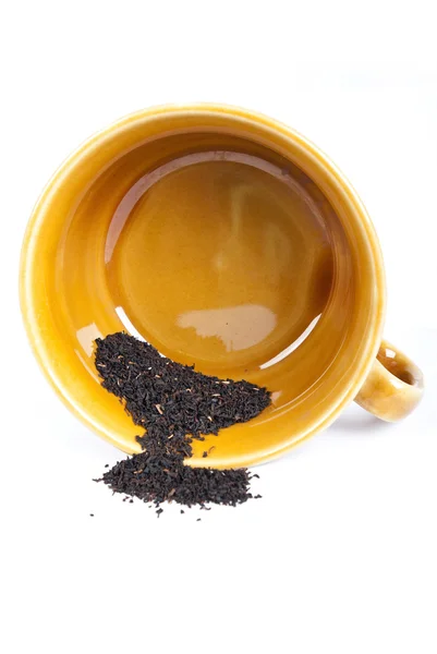 Leere Tasse Tee Auf Weiß — Stockfoto