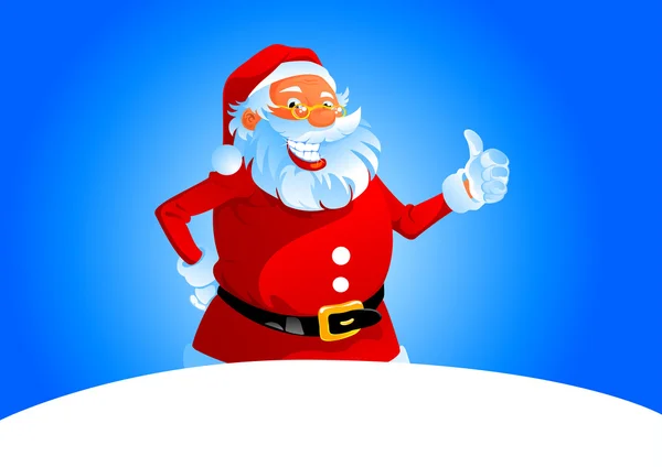 Santa show thumb up — Stock Vector