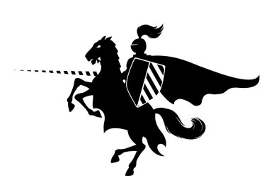 Knight on horse clipart