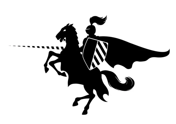 Ridder op paard — Stockvector