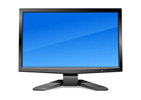 Monitor moderno com tela azul — Vetor de Stock