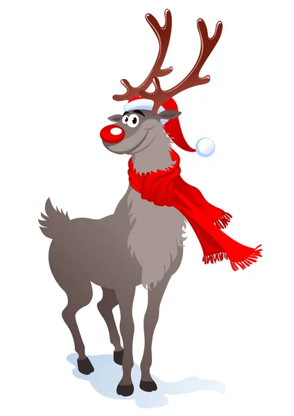Happy reindeer — Stock Vector