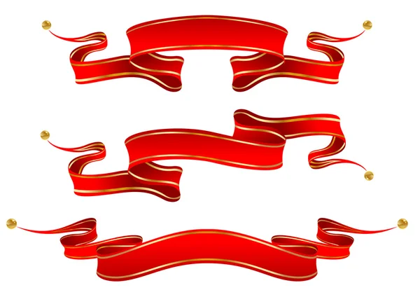 Bannières rouges — Image vectorielle