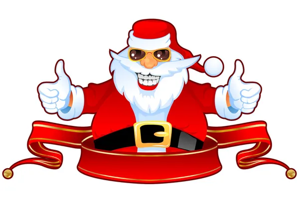 Babbo Natale e banner cool — Vettoriale Stock