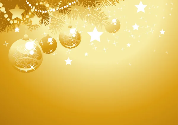 Guld jul bakgrund — Stock vektor