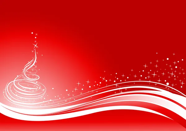 Röda glans jul bakgrund — Stock vektor