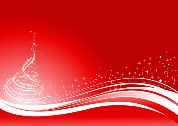 Red Shine Christmas Background — Stock Vector