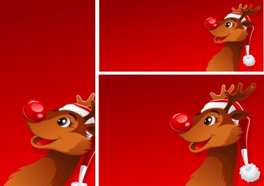 Banners with reindeer clipart