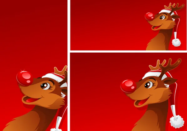 Banners with reindeer — Stock Vector