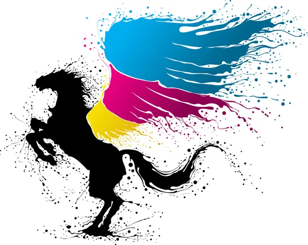 Pegasus di CMYK — Vettoriale Stock