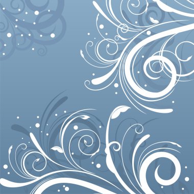 Abstract background with festive floral composition clipart