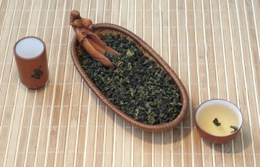 Chinese green tea tieguanyin clipart