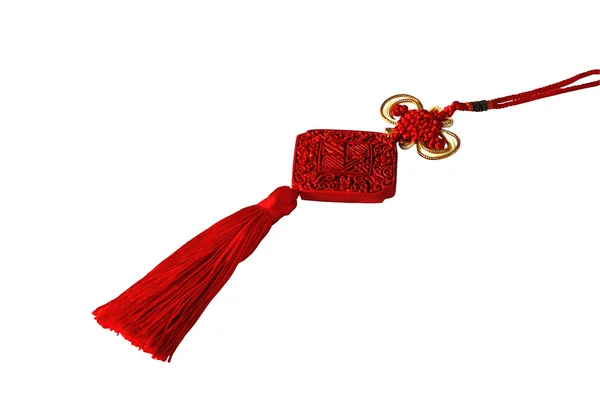 Chinês vermelho esculpido lembrança decorativa — Fotografia de Stock