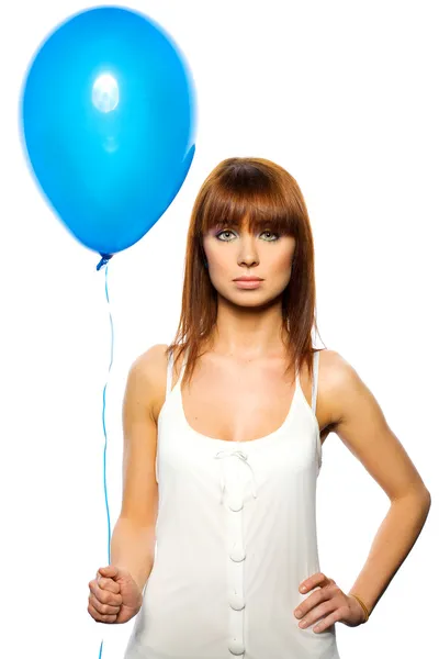 Žena s ballon — Stock fotografie