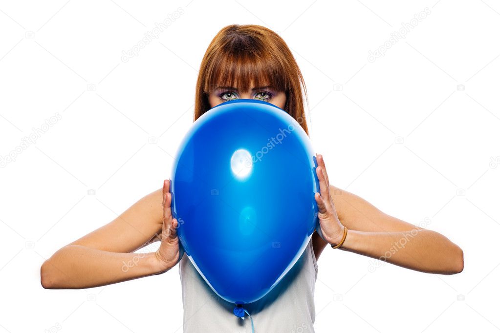 Woman with ballon