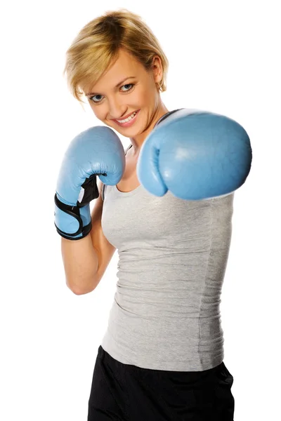 ボクシングの女性 — ストック写真
