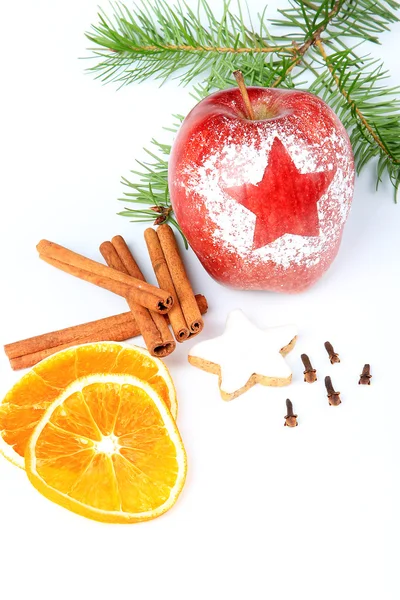 Christmas fruits and spices — Stock Photo, Image