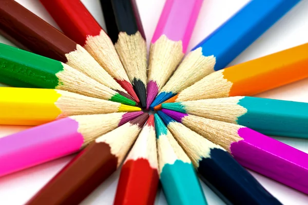 Close Colored Pencils — Stock Photo, Image