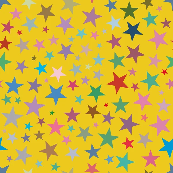 Multicolored stars, seamless pattern — Stok Vektör