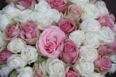 Pink and white wedding bouquet clipart