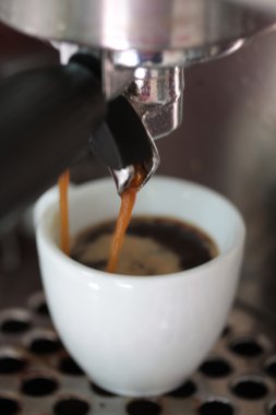 Espresso makinesi yakın çekim