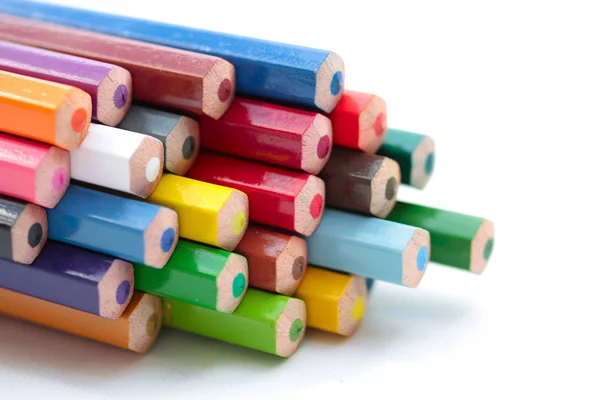 Montón de nuevos lápices de color —  Fotos de Stock